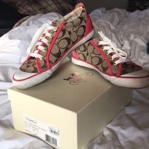 GUC Coach Brown C and Pink Sneakers